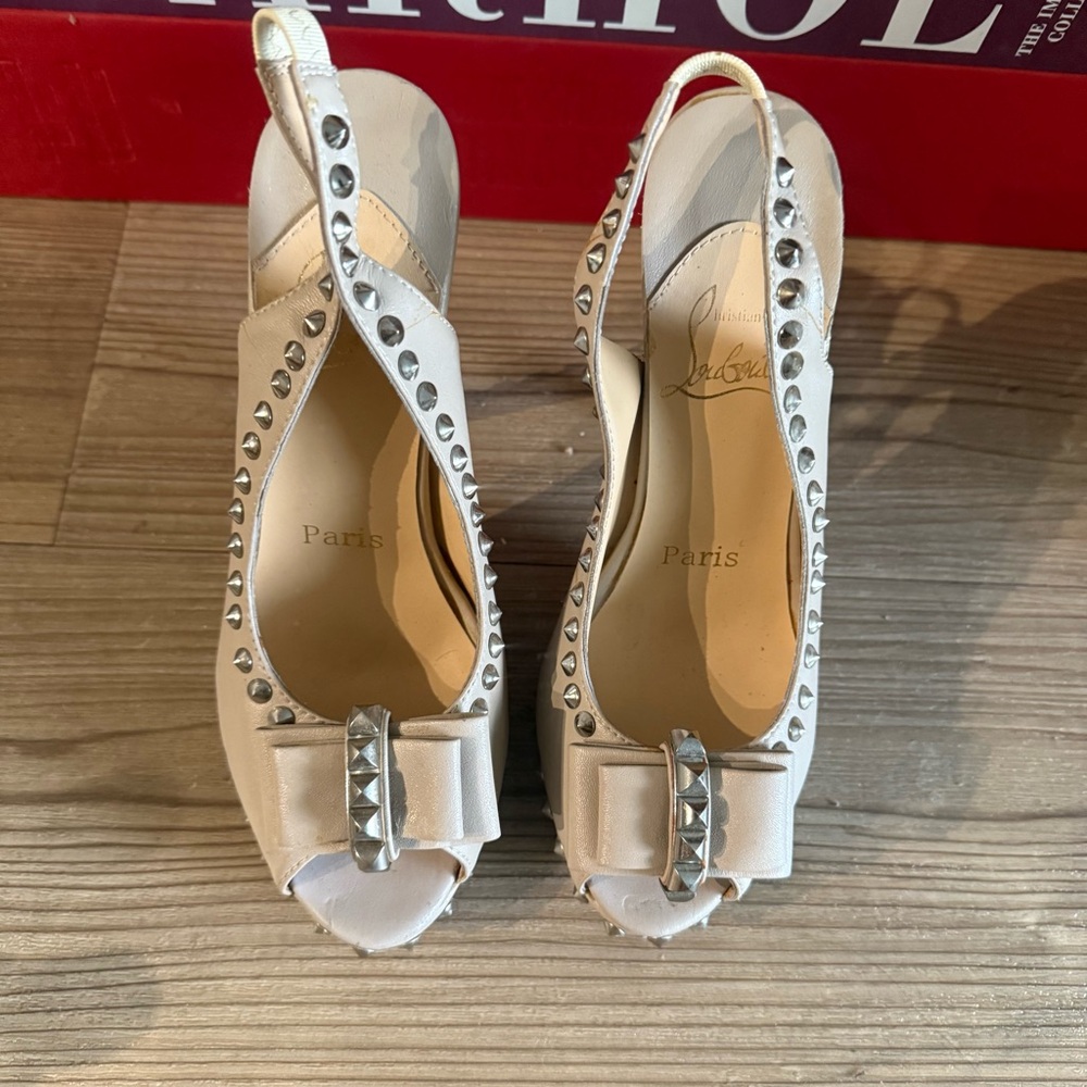 Christian Louboutin Red Sole with Beige Upper